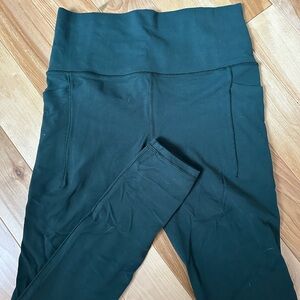 Dark Green Athleta High-Waisted Leggings